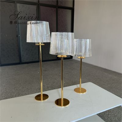 Unique Candle Stand Wedding Table Decoration Clear Crystal Candle Holder