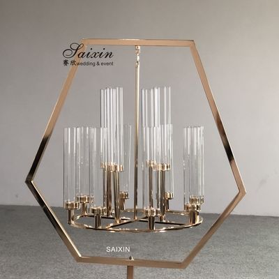Five Candle Candlestick Candelabra Metal Floor Standing 120cm