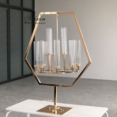 Five Candle Candlestick Candelabra Metal Floor Standing 120cm