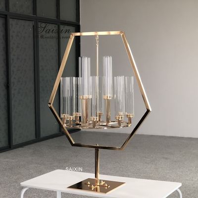Five Candle Candlestick Candelabra Metal Floor Standing 120cm