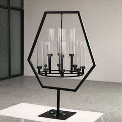 Five Candle Candlestick Candelabra Metal Floor Standing 120cm