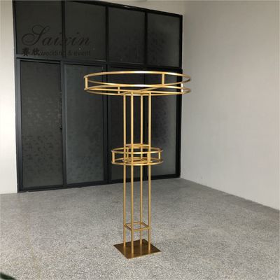 Wholesale Tall large circle round flower standing for wedding decoration centerpieces