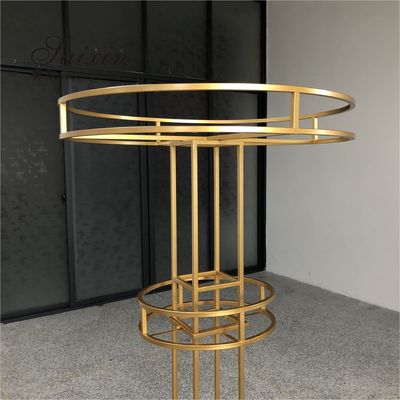 Wholesale Tall large circle round flower standing for wedding decoration centerpieces