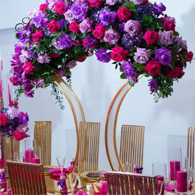 Saixin designs wedding party centerpiece gold metal flower pot stand
