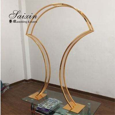 Saixin designs wedding party centerpiece gold metal flower pot stand