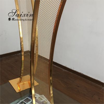 Saixin designs wedding party centerpiece gold metal flower pot stand