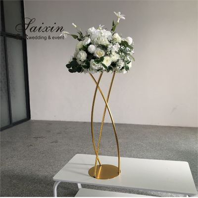 ZT-547W Factory wholesale Wedding centerpieces white metal flower stand