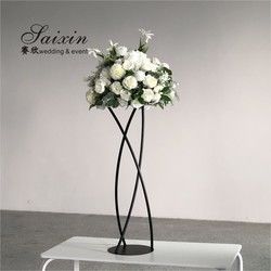 ZT-547W Factory wholesale Wedding centerpieces white metal flower stand