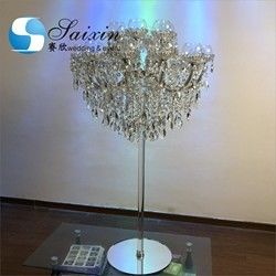 ZT-325L New custom  wedding decoration centerpieces 18 arms gold crystal candelabra