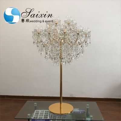 Bling crystal chandeliers 18 arms candelabra wedding centerpieces for tables