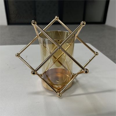 Wholesale wedding centerpieces single gold candle holder for event decor