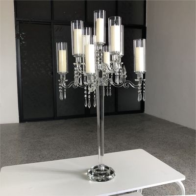 7 Arm 9 Arm Crystal Candelabra Glass Centerpieces Wedding 120CM