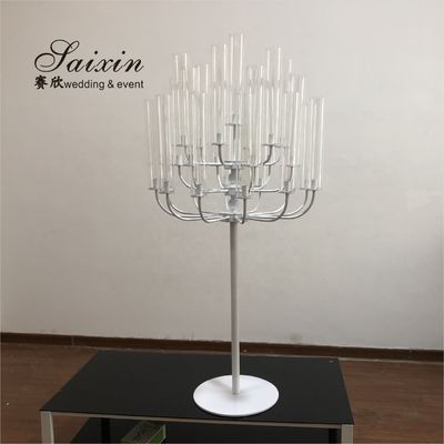 ZT-361B New design 25 arms black Metal candelabra for wedding table centerpieces