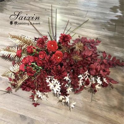 SX-F010 Wholesale high quality red Artificial flowers bouquet for wedding  arrangement