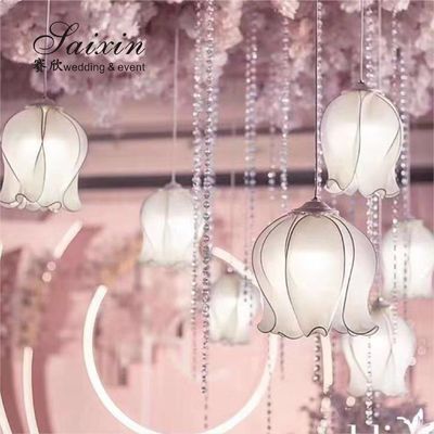 10 Light  Crystal Chandelier Flush Ceiling Light Decorative Lamp Lily Hanging String Lighting