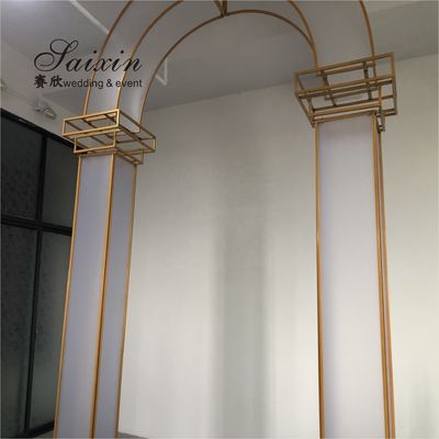 Event Decoration Curtain Backdrop Engagement White Membrane Gold Arch Door Frame 200cm