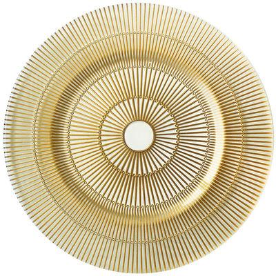 13 Inch Beautiful Shiny  Brown Glass Charger Plates For Events