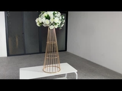 Venta caliente de la pieza central de la boda de oro soporte de flores de metal
