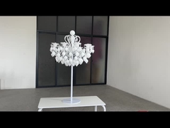 Nuevo diseño hermoso de la boda de la decoración de la lámpara de candelero blanco Candelabra para piezas centrales